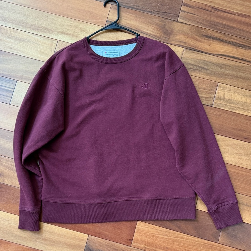 Champion Men's Burgundy Crewneck Sweater